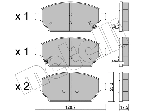 Brake Pad Set, disc brake (22-1211-0)