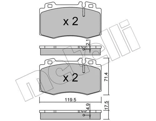 Brake Pad Set, disc brake (22-0563-5)