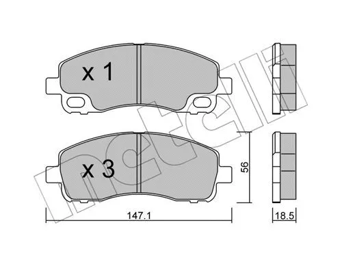 Brake Pad Set, disc brake (22-0911-0)