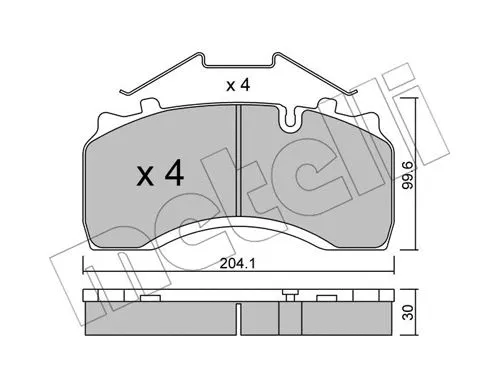 Brake Pad Set, disc brake (22-0590-0)