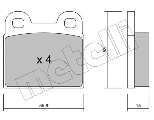 Brake Pad Set, disc brake (22-0002-1)