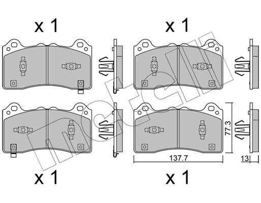 Brake Pad Set, disc brake (22-1220-1)