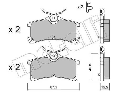Brake Pad Set, disc brake (22-0449-0)