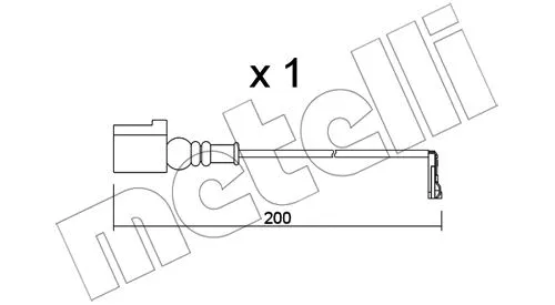 Warning Contact, brake pad wear (SU.349)