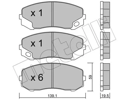 Brake Pad Set, disc brake (22-0910-0)