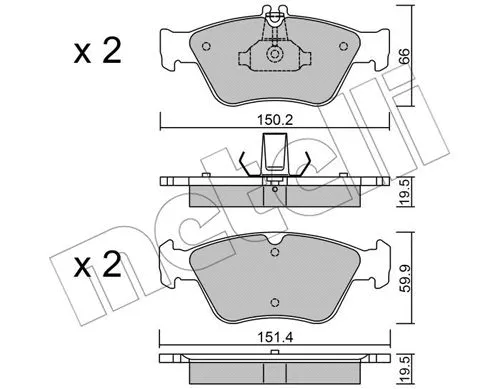 Brake Pad Set, disc brake (22-0219-0)