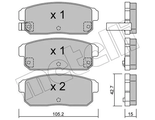 Brake Pad Set, disc brake (22-0733-0)