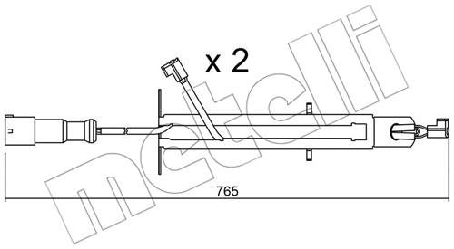 Warning Contact, brake pad wear (SU.293K)