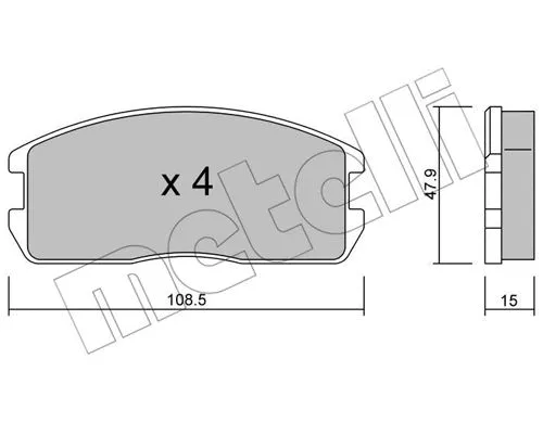 Brake Pad Set, disc brake (22-0238-0)