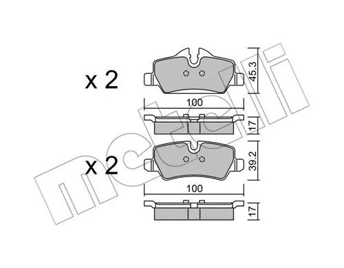 Brake Pad Set, disc brake (22-1014-0)