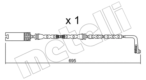 Warning Contact, brake pad wear (SU.305)