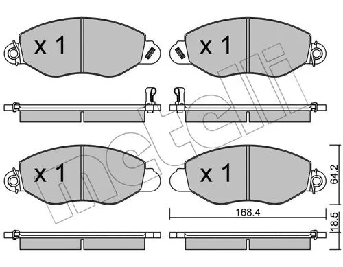Brake Pad Set, disc brake (22-0536-0)