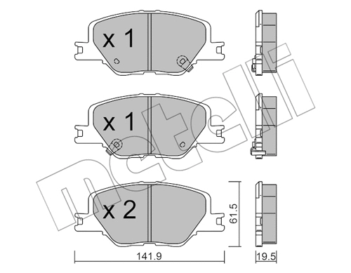 Brake Pad Set, disc brake (22-1177-0)