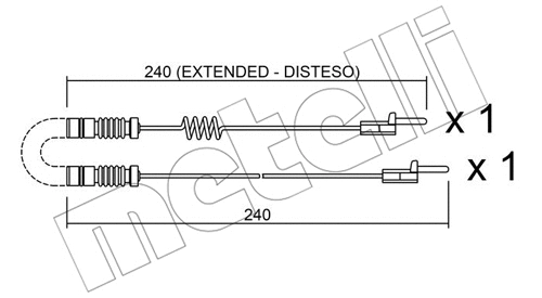 Warning Contact, brake pad wear (SU.109K)