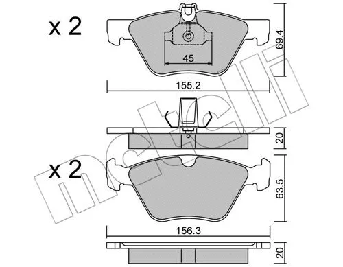 Brake Pad Set, disc brake (22-0252-0)