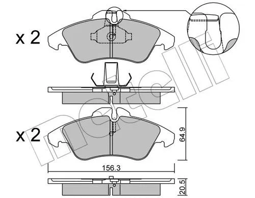 Brake Pad Set, disc brake (22-0256-0)