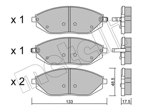 Brake Pad Set, disc brake (22-0908-0)