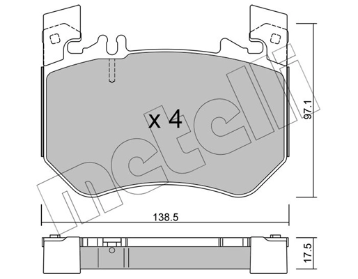 Brake Pad Set, disc brake (22-1311-0)