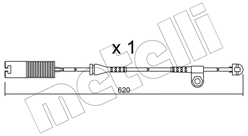 Warning Contact, brake pad wear (SU.154)