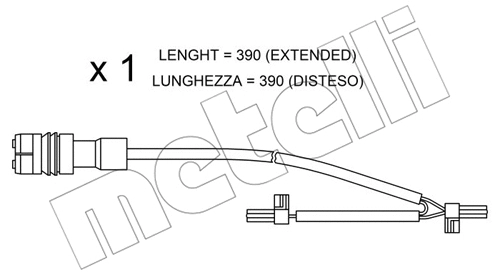 Warning Contact, brake pad wear (SU.264)