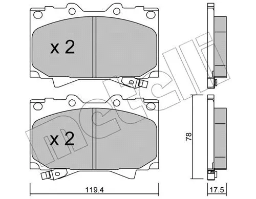 Brake Pad Set, disc brake (22-0452-0)