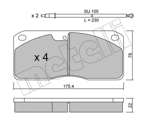 Brake Pad Set, disc brake (22-0270-0K)