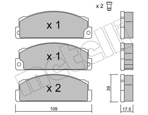 Brake Pad Set, disc brake (22-0102-0)