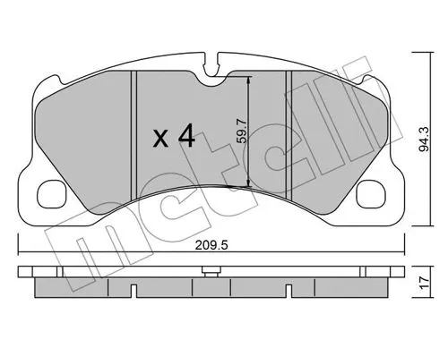 Brake Pad Set, disc brake (22-0957-3)