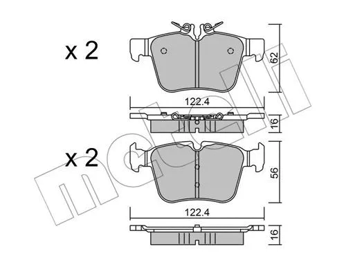 Brake Pad Set, disc brake (22-1020-0)