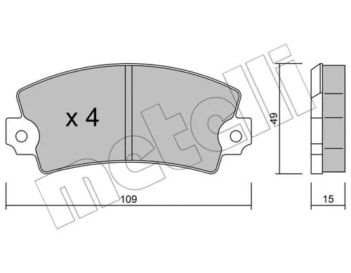 Brake Pad Set, disc brake (22-0005-2)