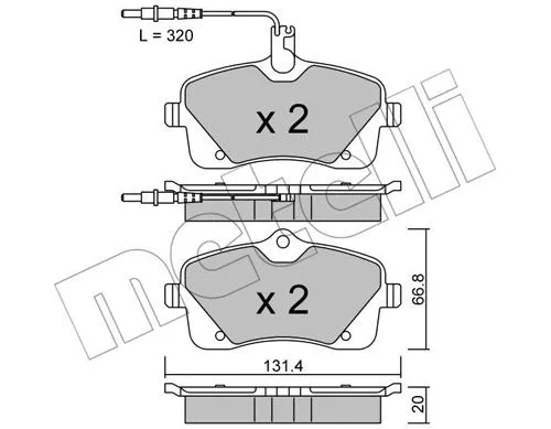 Brake Pad Set, disc brake (22-0853-0)