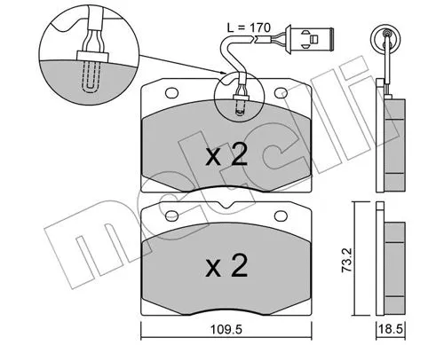 Brake Pad Set, disc brake (22-0051-2)