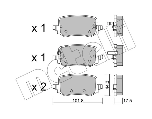 Brake Pad Set, disc brake (22-1301-0)