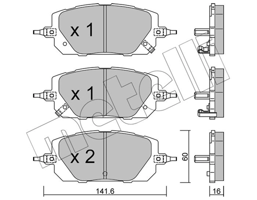 Brake Pad Set, disc brake (22-1295-0)