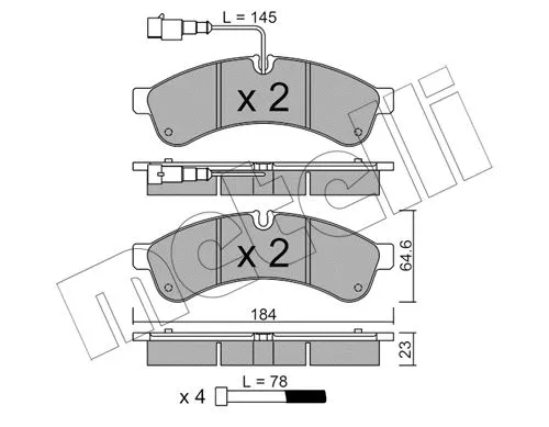 Brake Pad Set, disc brake (22-0851-1)