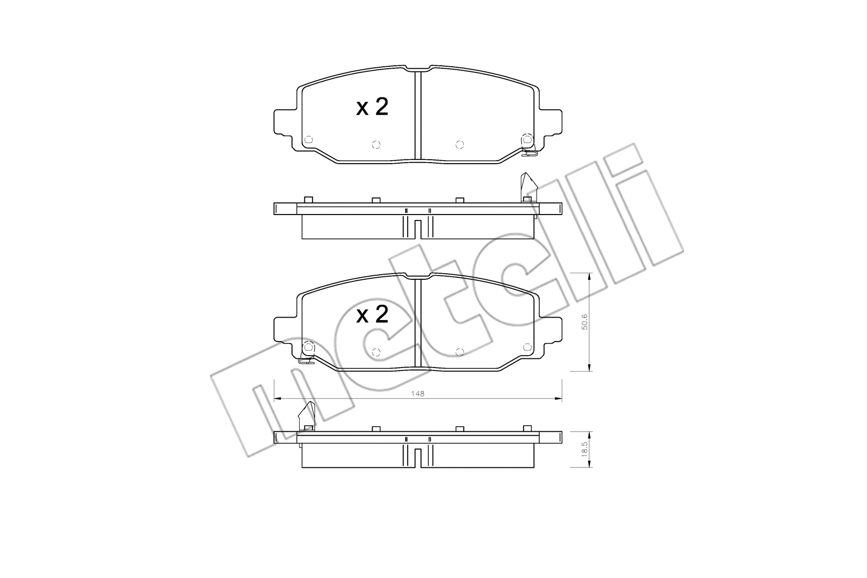 Brake Pad Set, disc brake (22-1335-0)