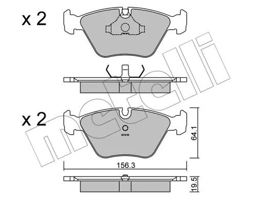 Brake Pad Set, disc brake (22-0122-0)