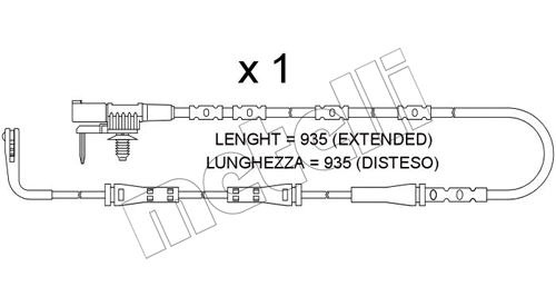 Warning Contact, brake pad wear (SU.392)