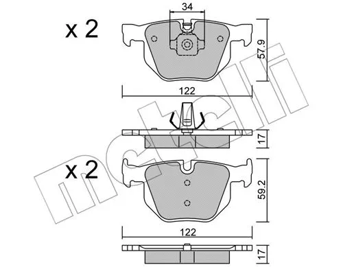 Brake Pad Set, disc brake (22-0644-4)