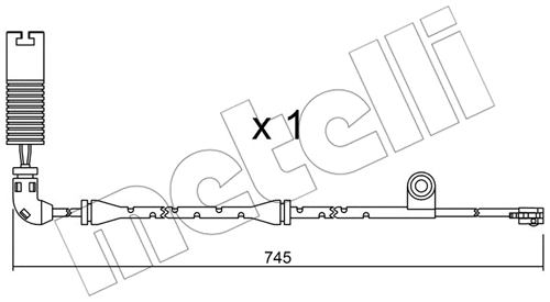 Warning Contact, brake pad wear (SU.326)
