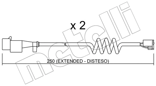 Warning Contact, brake pad wear (SU.227K)