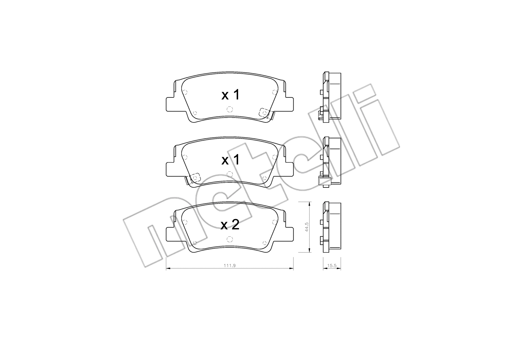 Brake Pad Set, disc brake (22-1299-0)