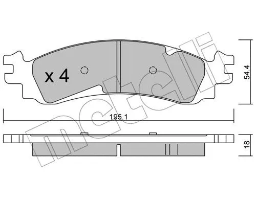 Brake Pad Set, disc brake (22-0686-0)