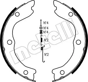 Brake Shoe Set, parking brake (53-0293K)
