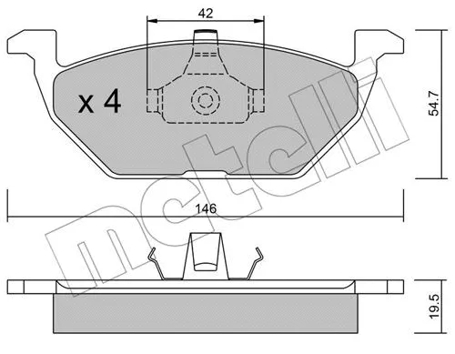 Brake Pad Set, disc brake (22-0211-0)