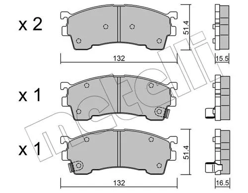 Brake Pad Set, disc brake (22-0223-1)