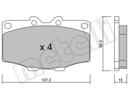 Brake Pad Set, disc brake (22-0109-0)