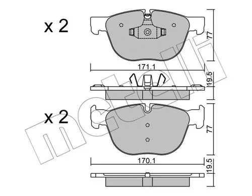 Brake Pad Set, disc brake (22-0770-0)