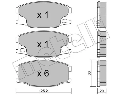 Brake Pad Set, disc brake (22-0622-0)