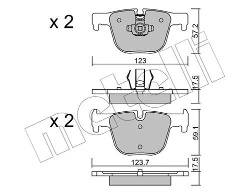 Brake Pad Set, disc brake (22-0963-0)
